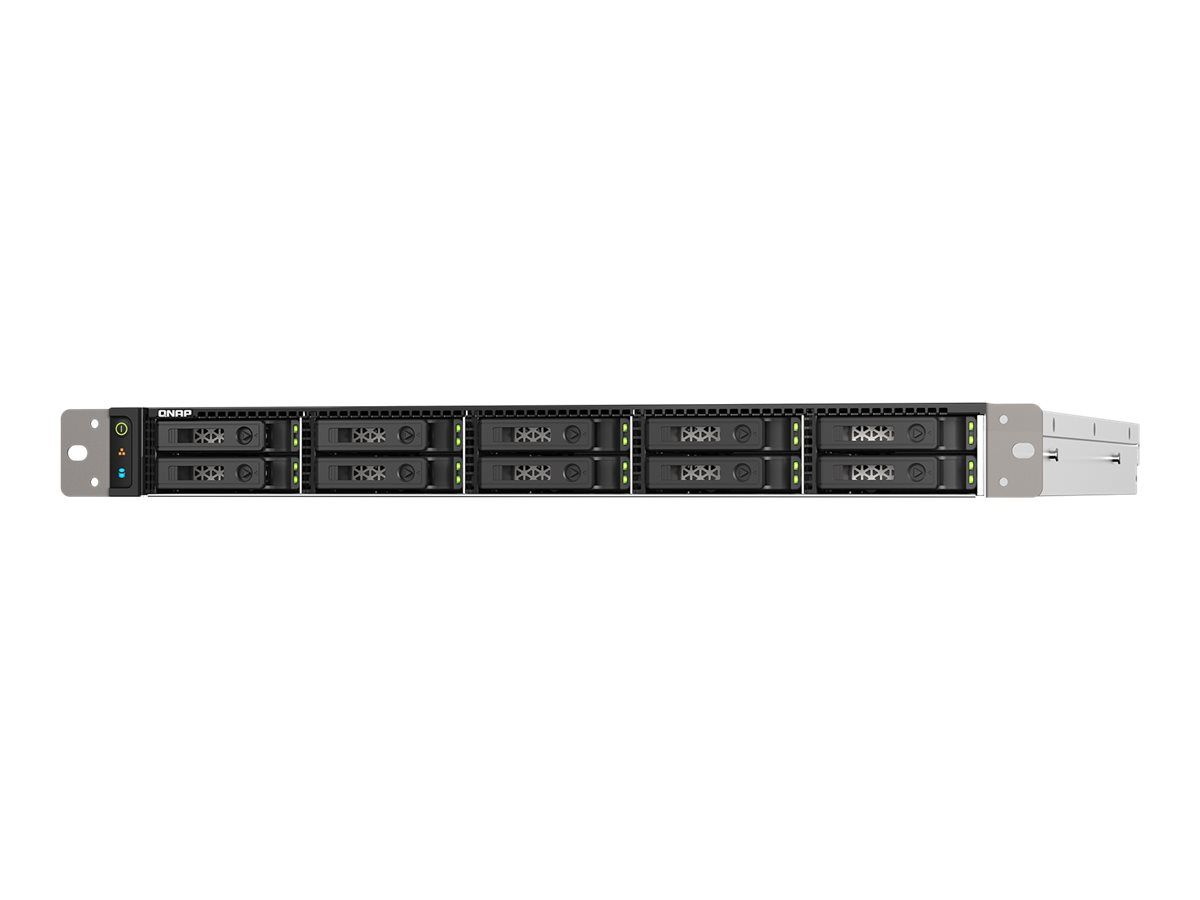 QNAP 1U 10-bay all flash NAS U.2/U.3 NVMe PCIe Gen4 x4 and SATA 6Gbps bays AMD EPYC - NAS - SAN
