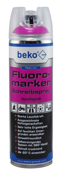 BEKO TecLine Fluoromarker Schreibspray 500 ml leuchtpink