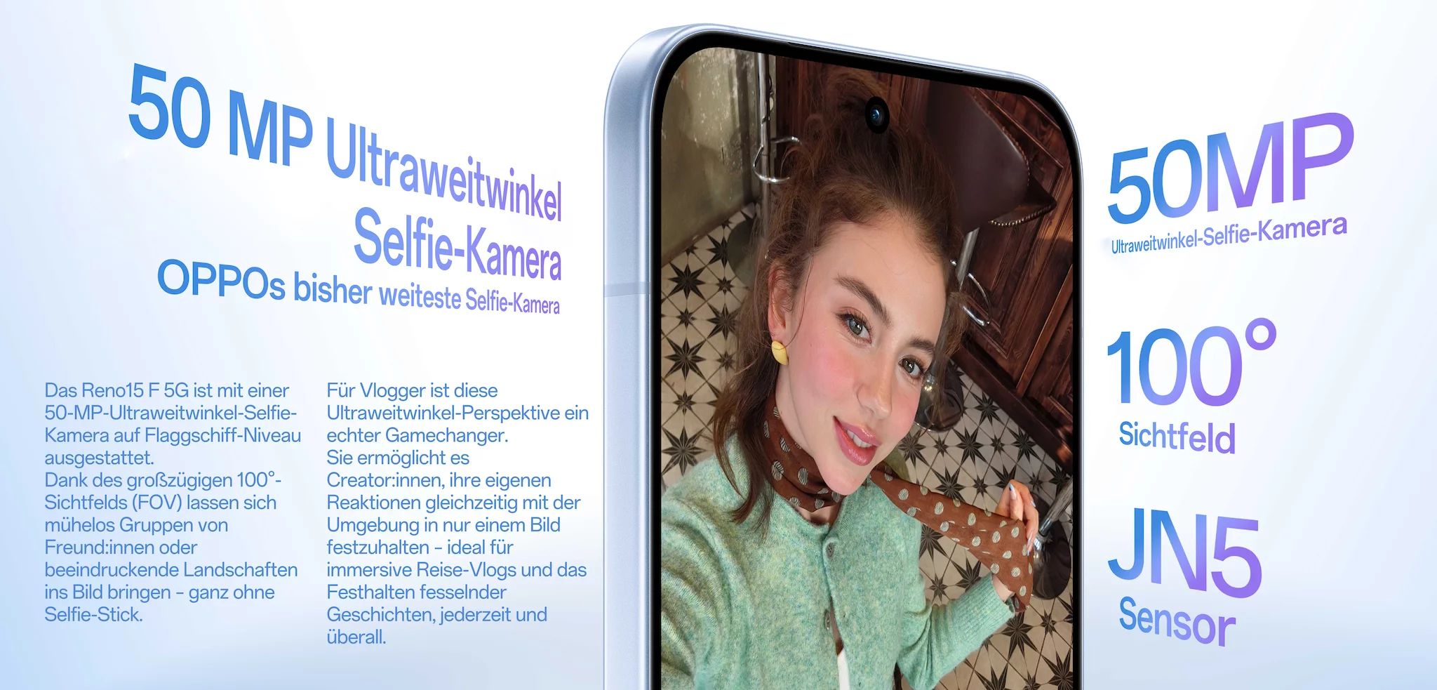 OPPO Reno15 F 5G, 8/256, Aurora Blue