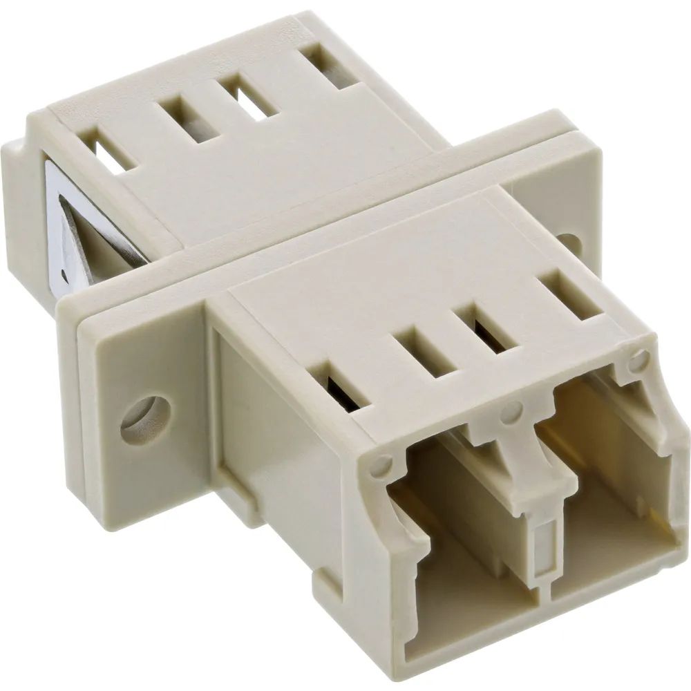 InLine LWL Kupplung - Duplex LC/LC - multimode - beige - Keramik-Hülse - zum Einbau