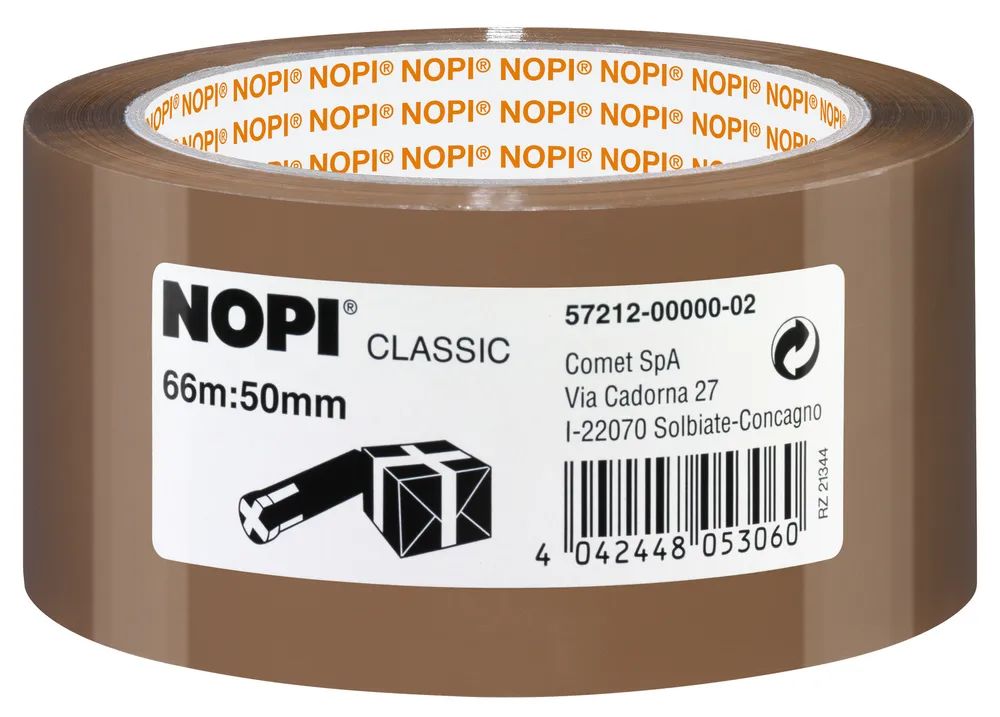 Tesa Nopi Classic - Packband - 50 mm x 66 m - Braun