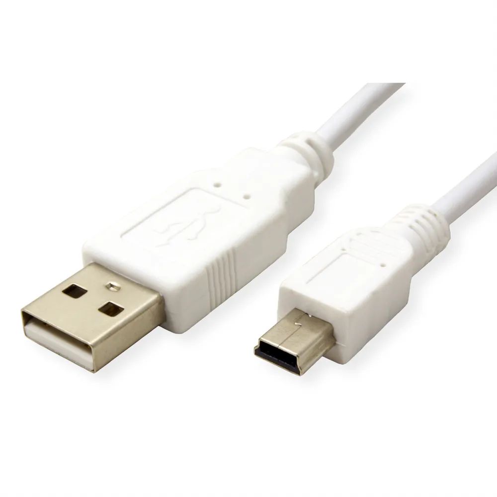 VALUE USB 2.0 Kabel, Typ A - 5-Pin Mini, weiß, 1,8 m