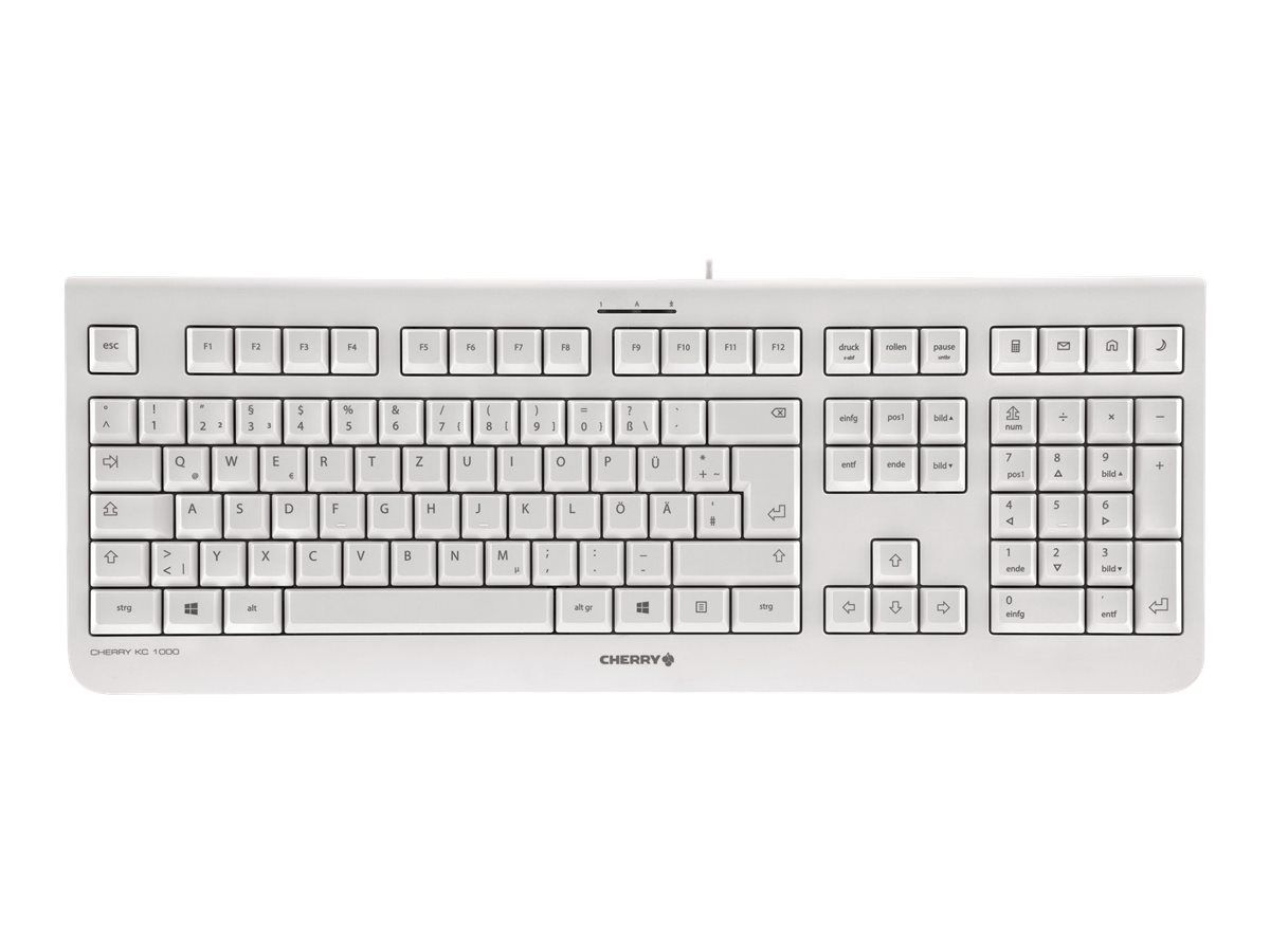 Cherry KC 1000 - Tastatur Hellgrau - 656601997 Deutsch - 