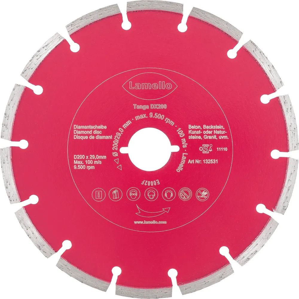 LAMELLO Diamant Trennscheibe ø 200 mm Beton, Fliesen und Putz