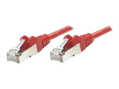 Intellinet Network Patch Cable, Cat5e, 7.5m, Red, CCA, SF/UTP, PVC, RJ45, Gold Plated Contacts, Snagless, Booted, Lifetime Warranty, Polybag - Patch-Kabel - RJ-45 (M)
