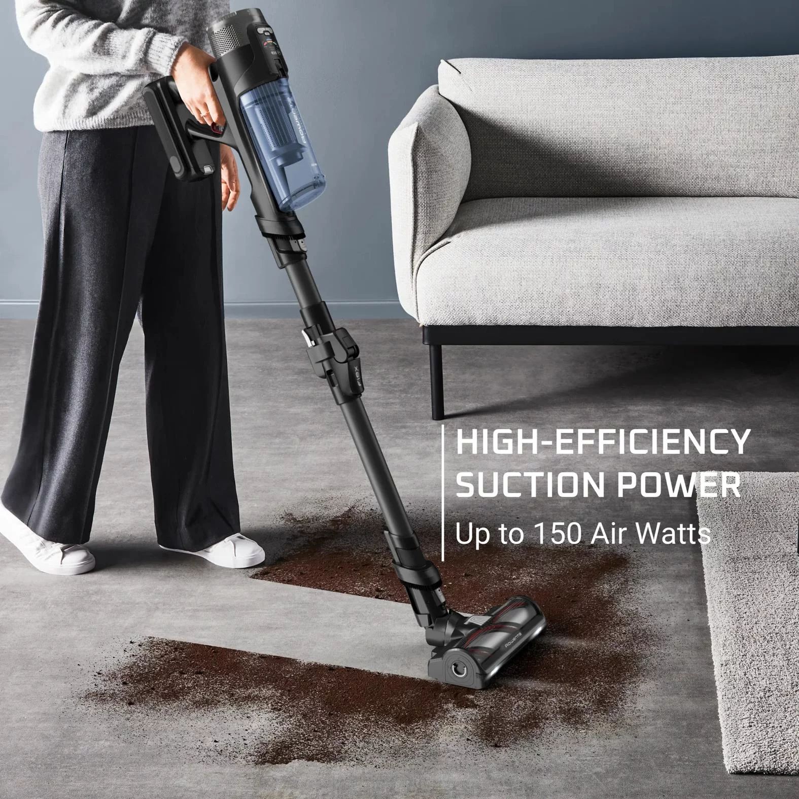 Rowenta RH9LC1 Akku-Staubsauger X-Force Flex 12.60 Neo Allergy Aqua, Deep-Cleaning Power
