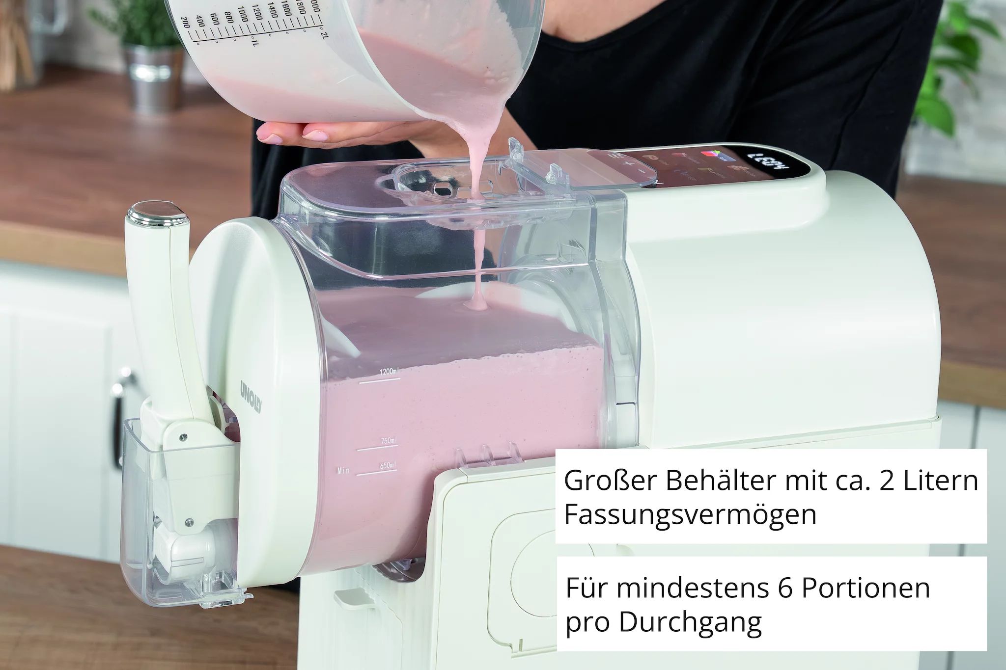 UNOLD 48960 2in1-Slush und Softeismaschine Sofia, Creme