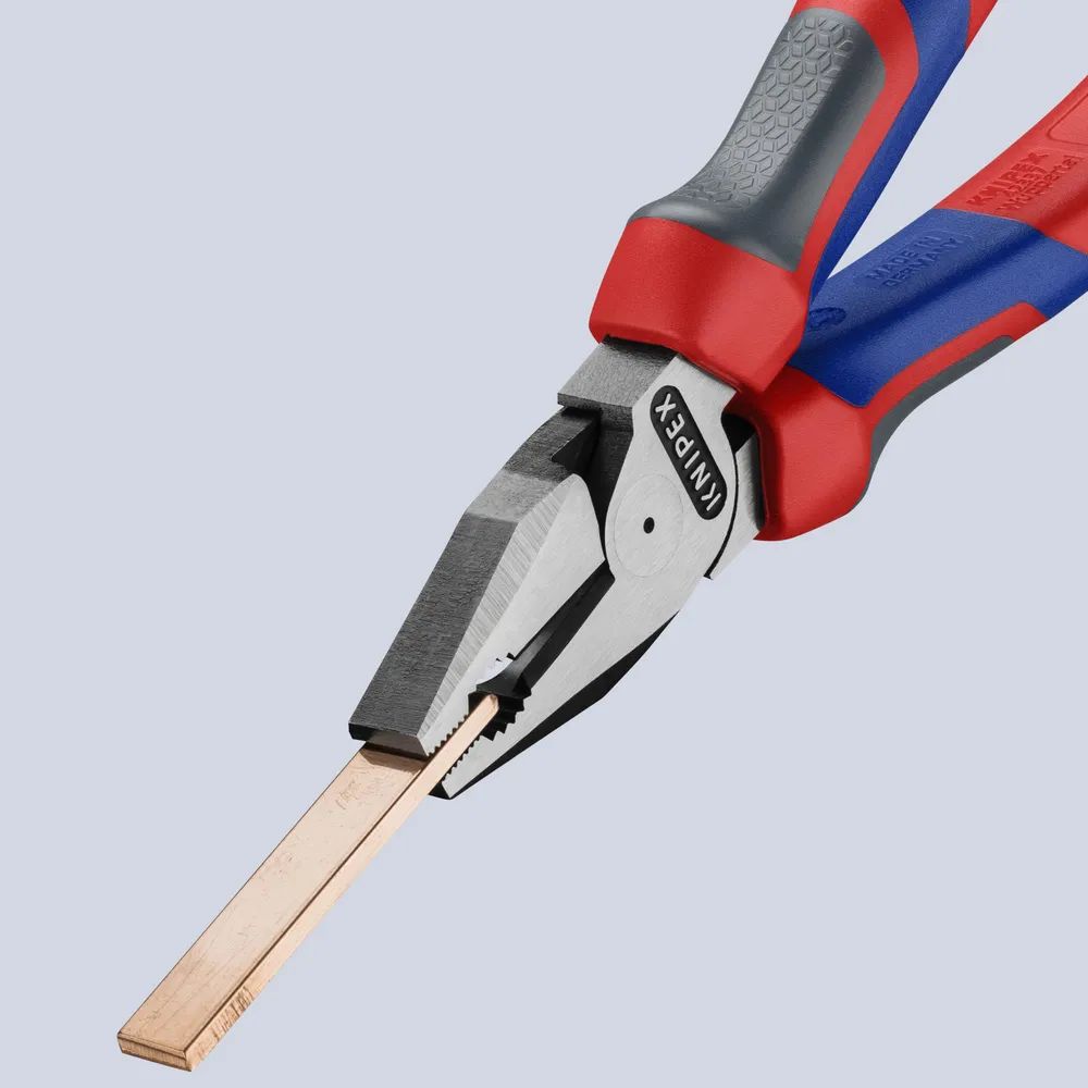 KNIPEX Kraft-Kombizange mit Comfort-Griffen schwarz atramentiert 180 mm