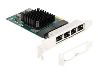 Delock PCI Express x4 Karte zu 4 x RJ45 Gigabit LAN BCM 88208