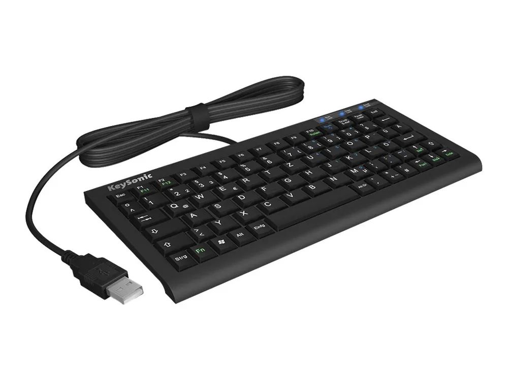 KeySonic ACK-3401U - Tastatur - USB - GB - Schwarz
