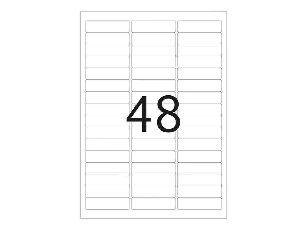 HERMA Special - Papier - matt - selbstklebend, entfernbarer Klebstoff - weiß - 63.5 x 16.9 mm 1200 Etikett(en) (25 Bogen x 48)