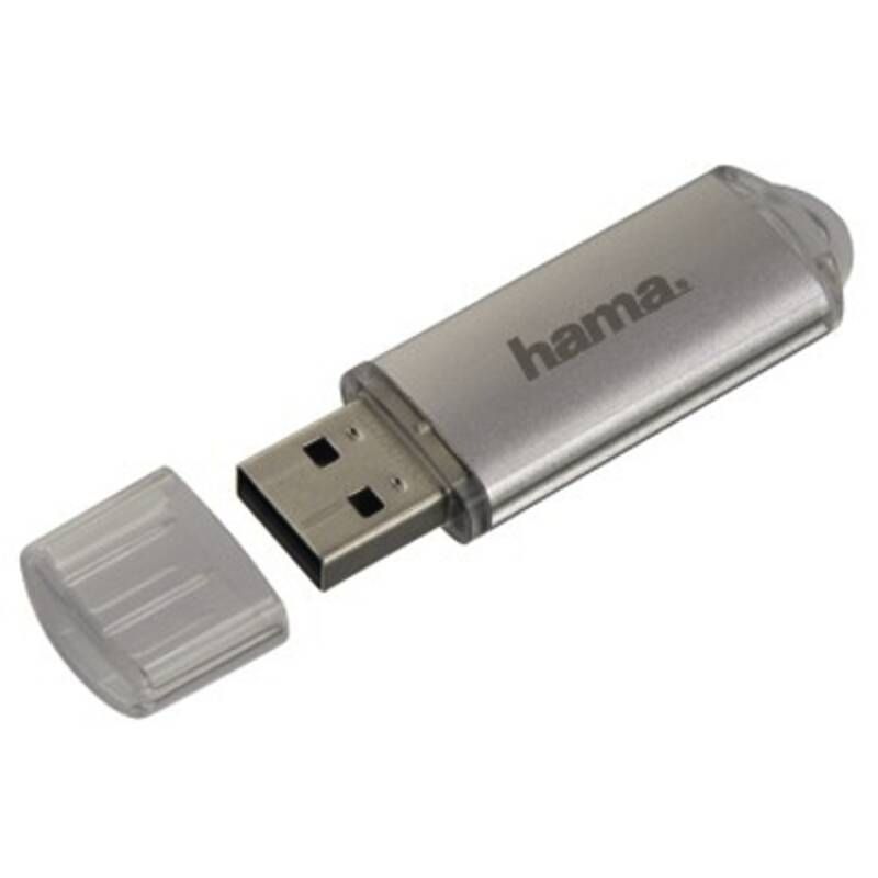 Hama USB-Stick "Laeta", USB 2.0, 128 GB, 15MB/s, Silber