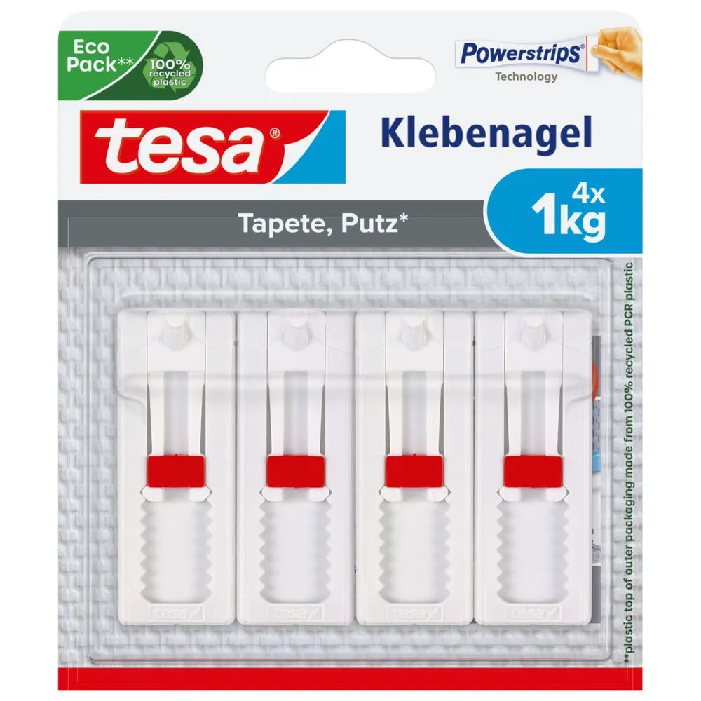 Tesa 77774 - Indoor - Hilfshaken - Rot - Weiß - Klebestreifen - 1 kg - Putz
