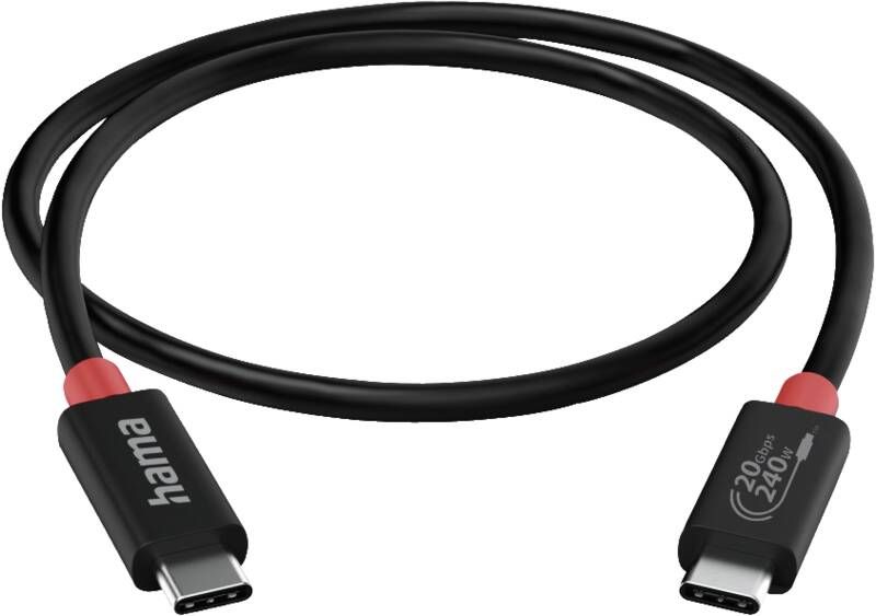 Hama 200788 USB-C-Kabel, USB4, 20 Gbit/s, 2m