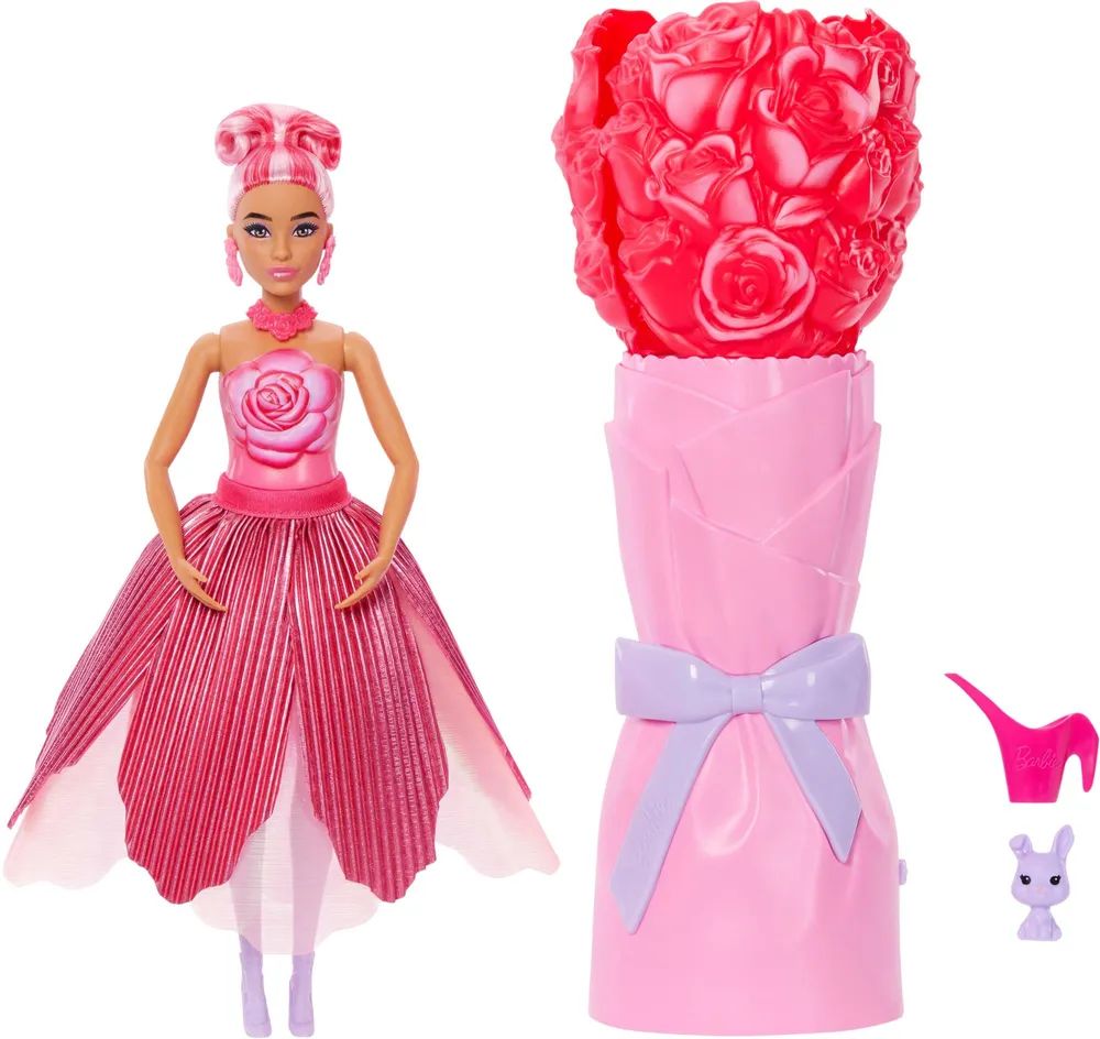 Mattel GmbH BRB Flower Surprise Puppe - rote Rose