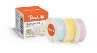 Peach Etiketten-Rollen PE103 3 Rollen Stueck mm 3 Farben