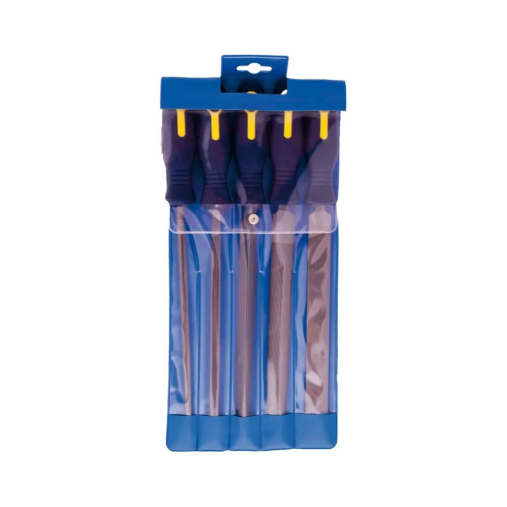 BLU-DAN Chrominox-Werkstatt-Feilensatz 5-teilig Hieb 1/250 mm