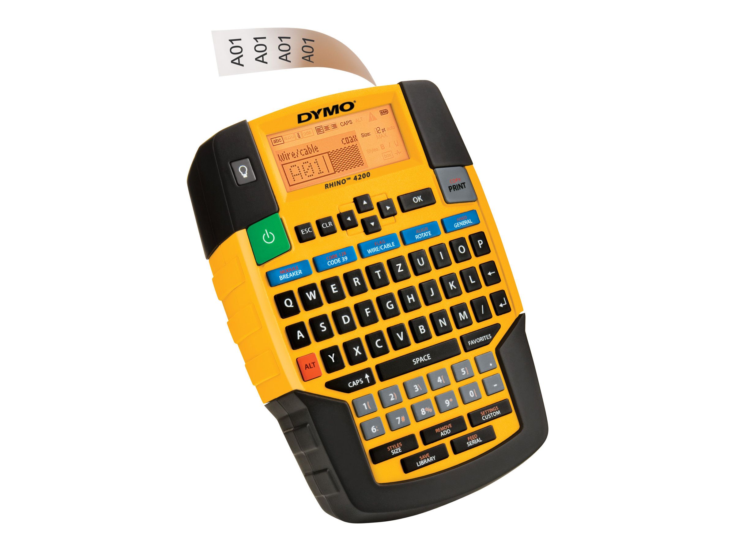 Dymo Rhino 4200 - Beschriftungsgerät - s/w - Thermotransfer - Rolle (1,9 cm)