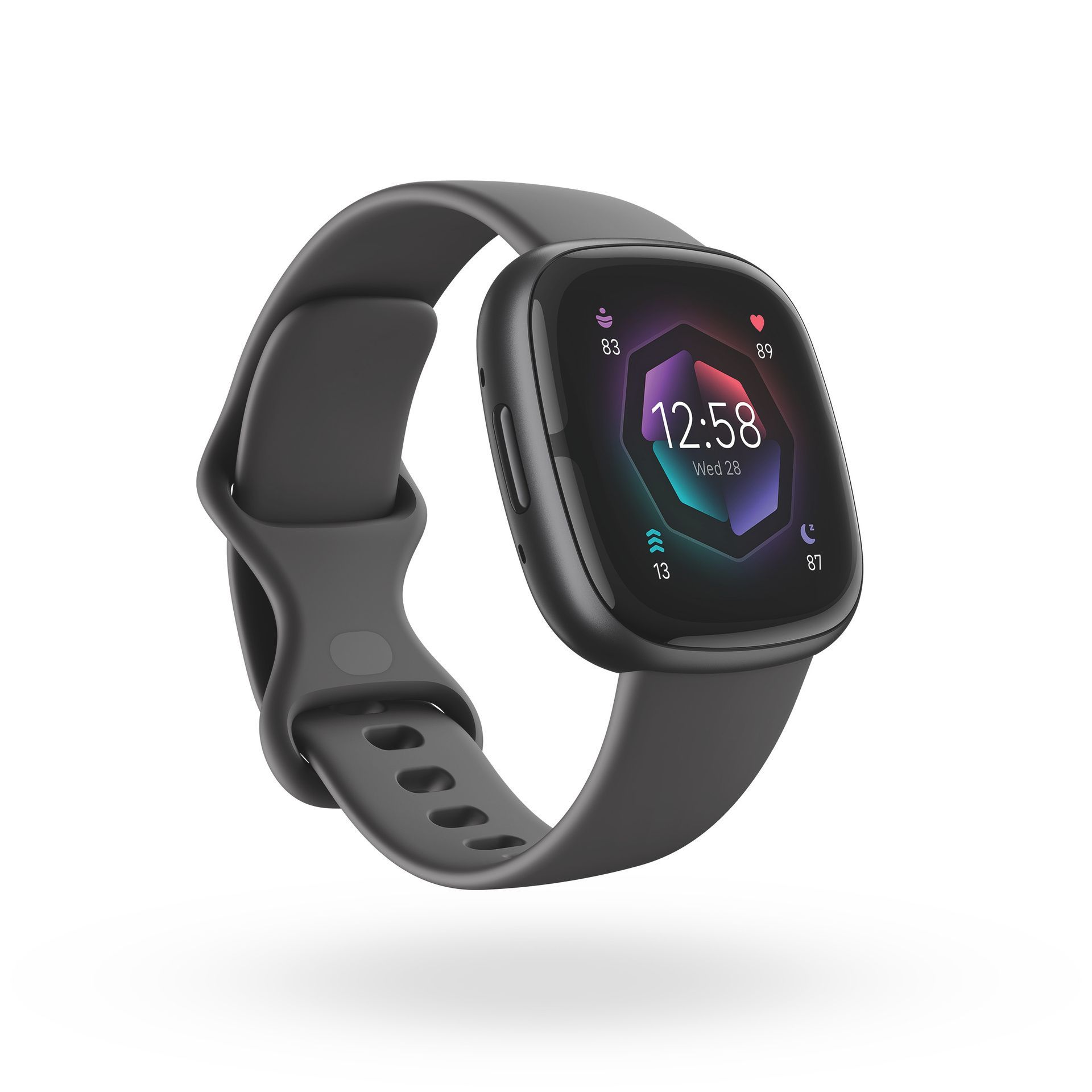 Fitbit Sense 2 - 40 mm - Carbon-Schwarz - intelligente Uhr mit Band