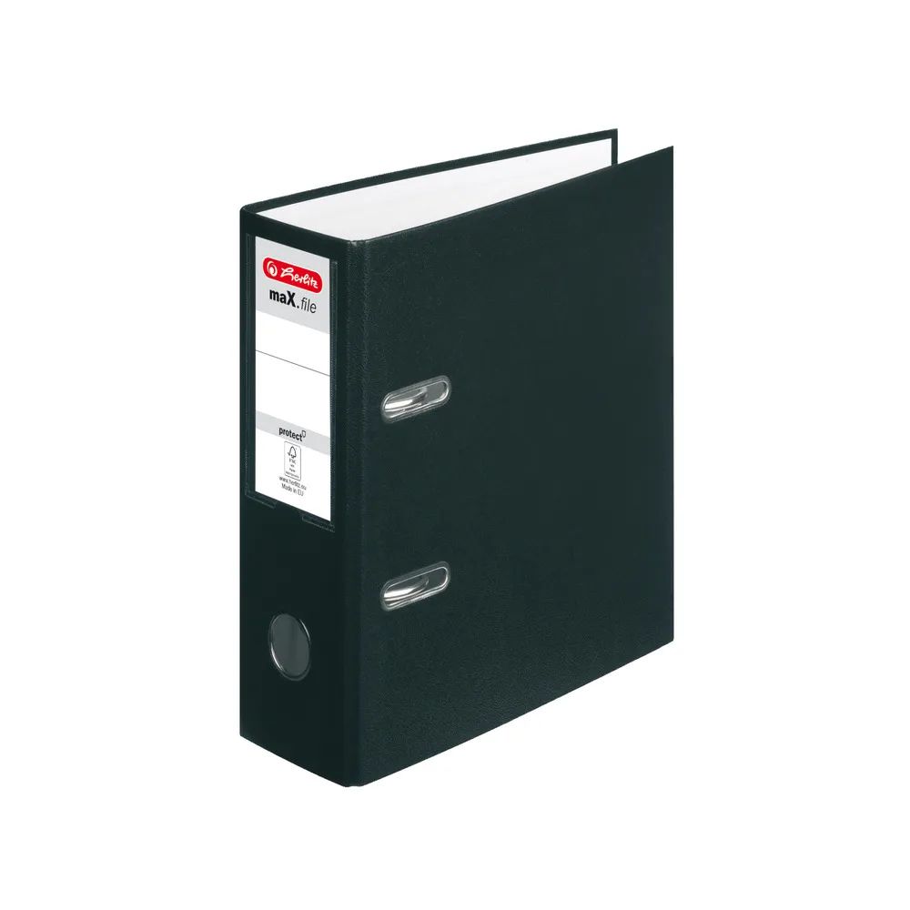 herlitz Ordner maX.file protect A5 hoch 8cm schwarz