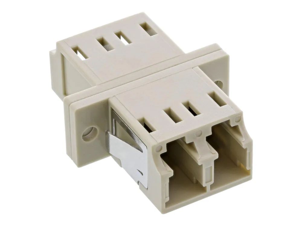 InLine LWL Kupplung - Duplex LC/LC - multimode - beige - Keramik-Hülse - zum Einbau