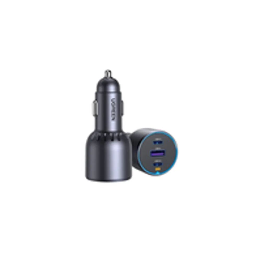 Ugreen 75W 3-Port Fast Car Charg gray
