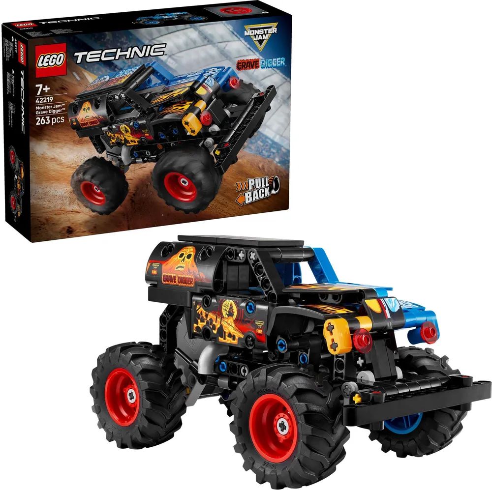 LEGO 42219 Technic Monster Jam Grave Digger Feuer und Eis