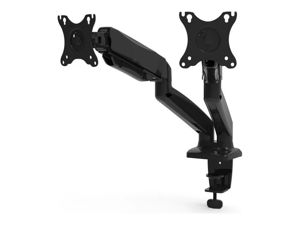 PORT Designs PORT Connect - Befestigungskit - einstellbarer Doppelarm - für 2 Monitore - Kunststoff, Aluminium, Stahl - Bildschirmgröße: bis zu 81,3 cm (bis zu 32 Zoll)