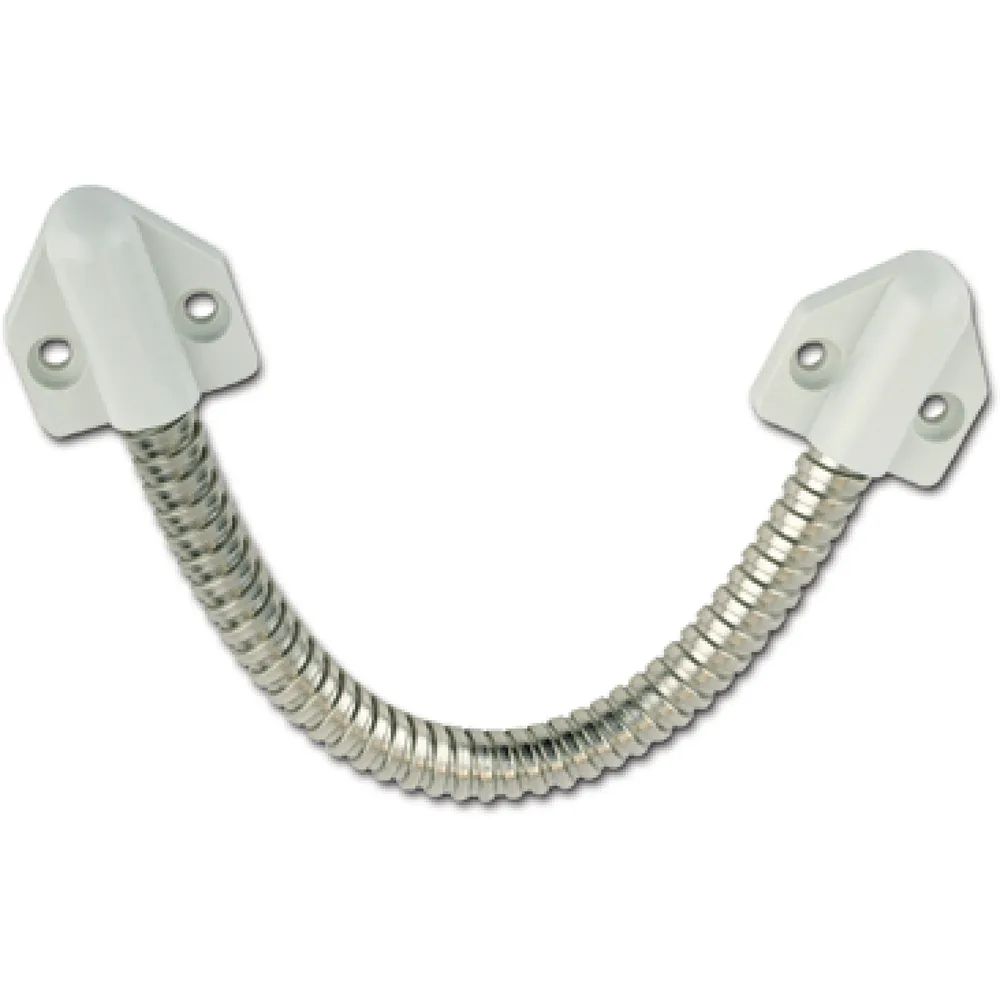 EffEff Kabelübergang 10318 für Kabel bis 7 mm, 300 mm, Konsole grau, Messing vernickelt