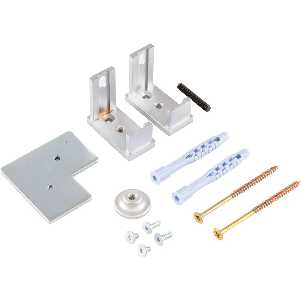 ALU-STYLE GP System Befestigungsset Wand-Boden alufarbig
