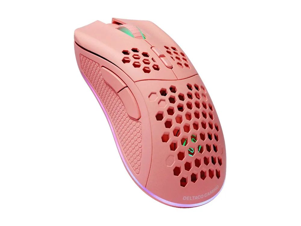 Deltaco GAMING PM80 - Maus - 7 Tasten - kabellos, kabelgebunden - 2.4 GHz - kabelloser Empfänger (USB)