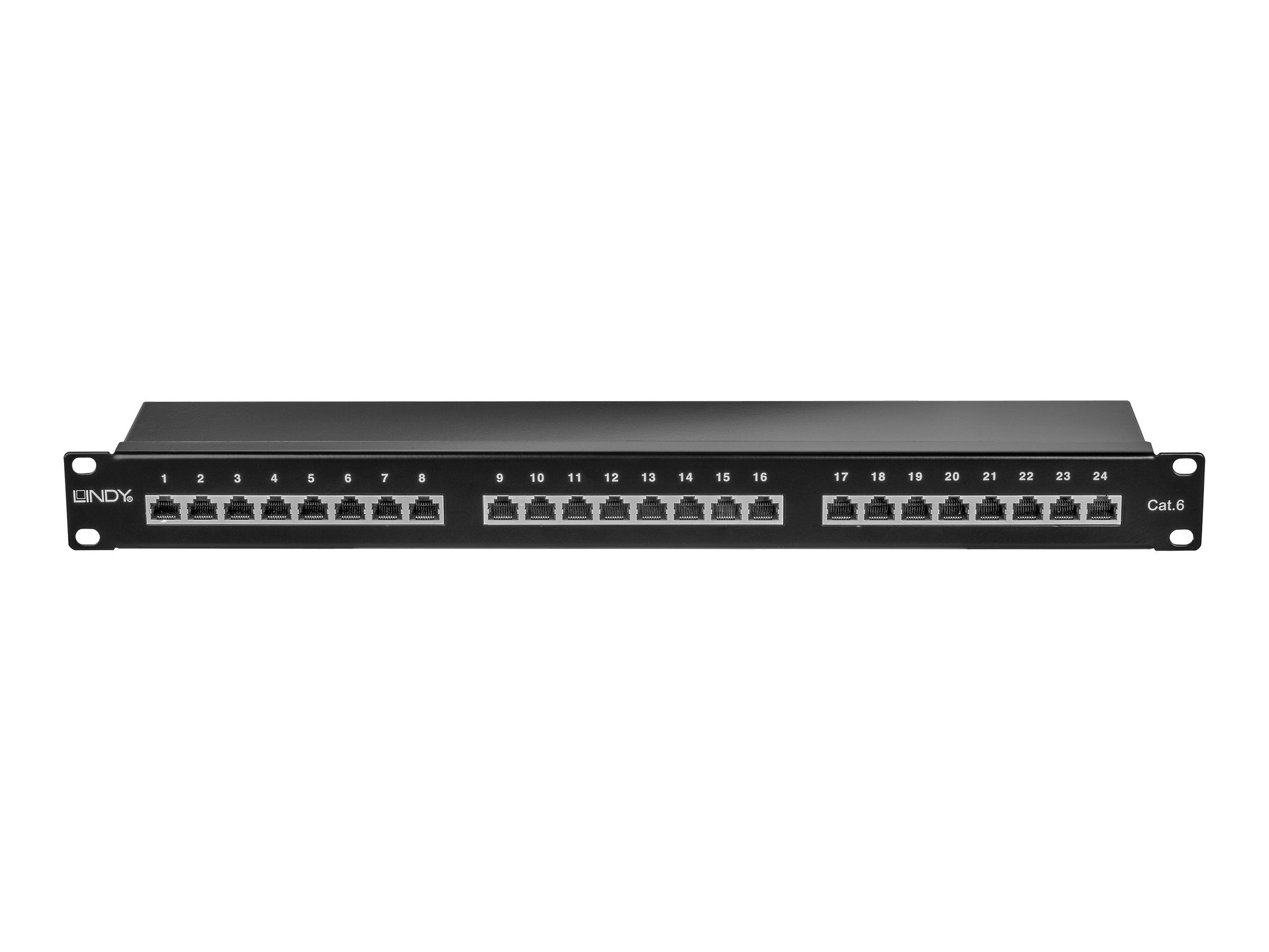 Lindy Patch Panel - CAT 6 - STP - RJ-45 X 24 - Schwarz - 1U - 48.3 cm (19")