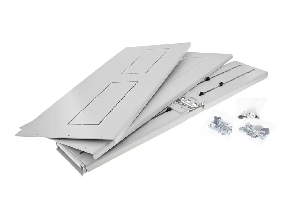 InLine 19" Rack zur Wandmontage - 2HE - 24-40cm Tiefe - mit Abdeckung - grau