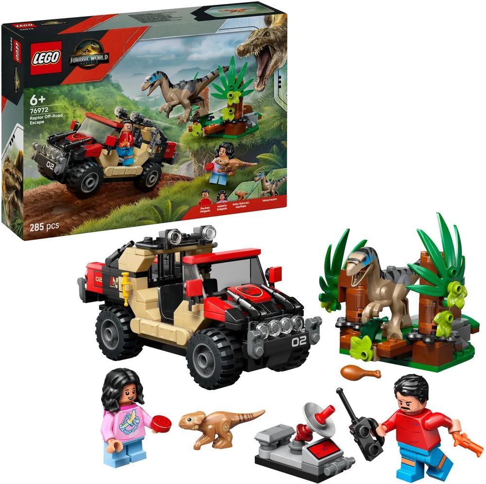 LEGO 76972 Raptor Verfolgungsjagd mit dem Geländewagen