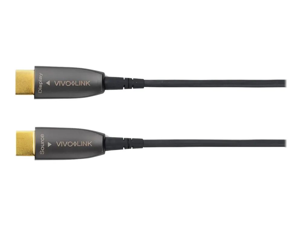 VivoLink Pro - Highspeed - HDMI-Kabel - HDMI männlich zu HDMI männlich - 7.5 m - Glasfaser - Schwarz - geformt, unterstützt 4K 60 Hz (4096 x 2160)