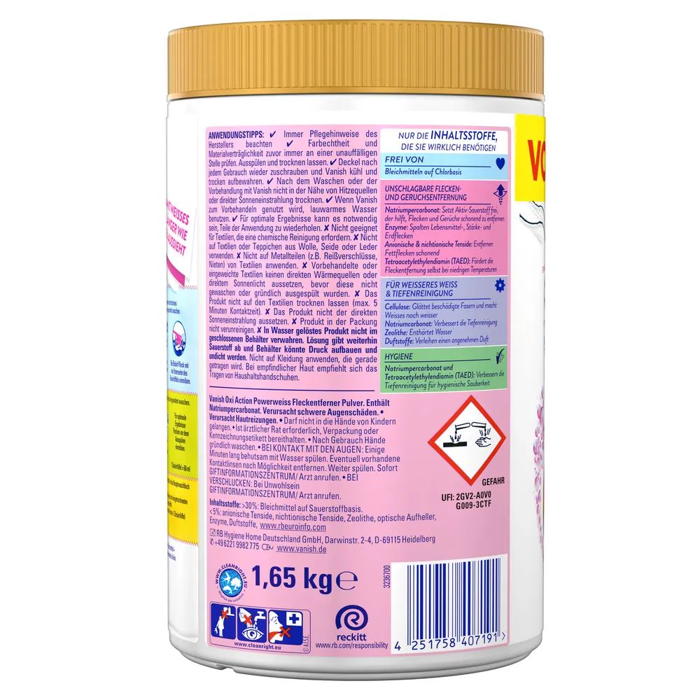 Vanish Gold Pulver Weiss 1650g        