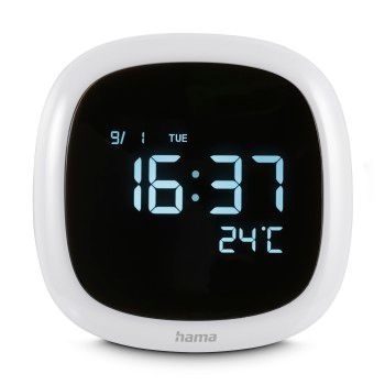 Hama Wecker "Bora Bora" mit Nachtlicht, dimmbar, Weiß