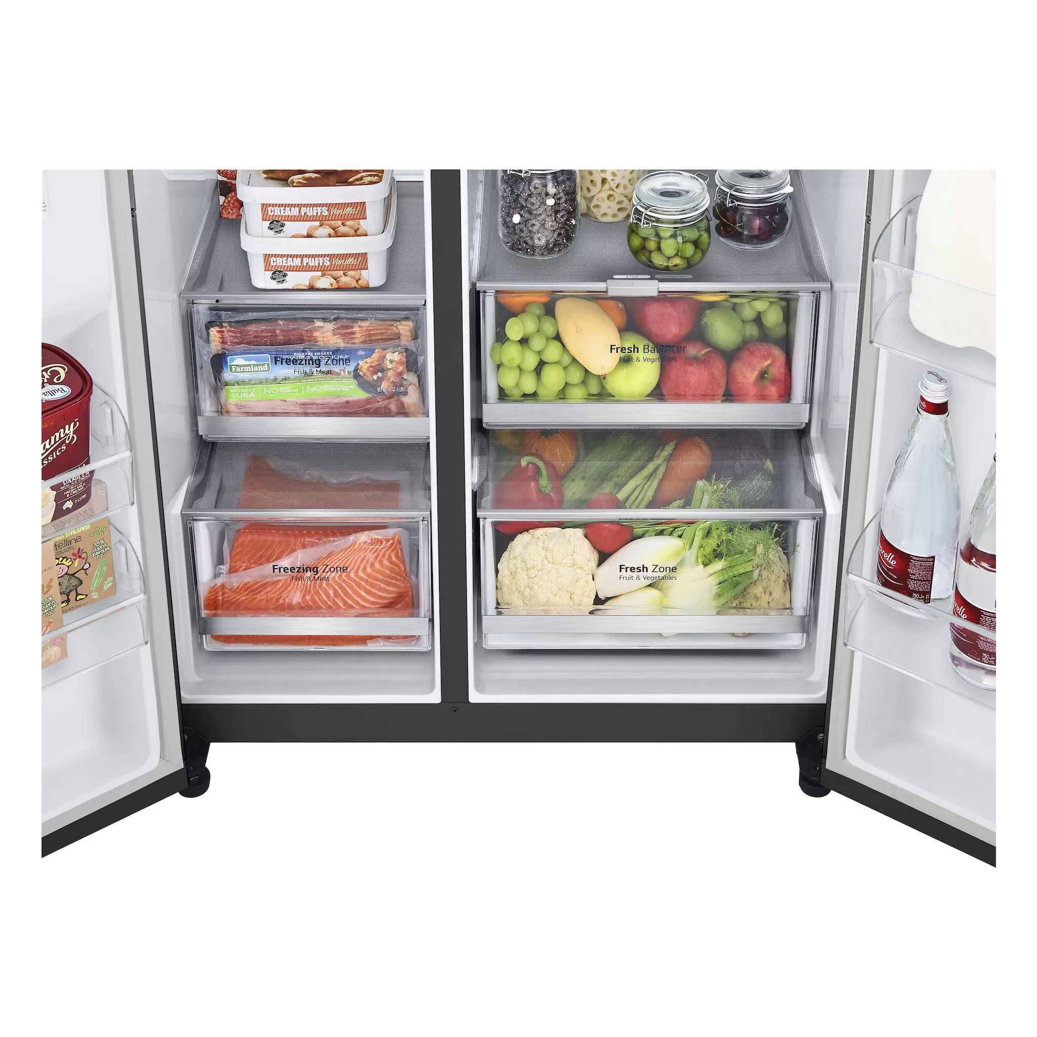LG Electronics GSXV90MCDE Side-by-Side - Matte Black, 635L