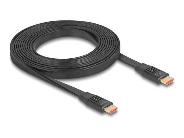 Delock Highspeed - HDMI-Kabel mit Ethernet - HDMI männlich zu HDMI männlich - 3 m - Schwarz - vergoldete Kontakte, bis zu 48 Gbps Datentransferrate, unterstützt 8K 60 Hz (7680 x 4320)