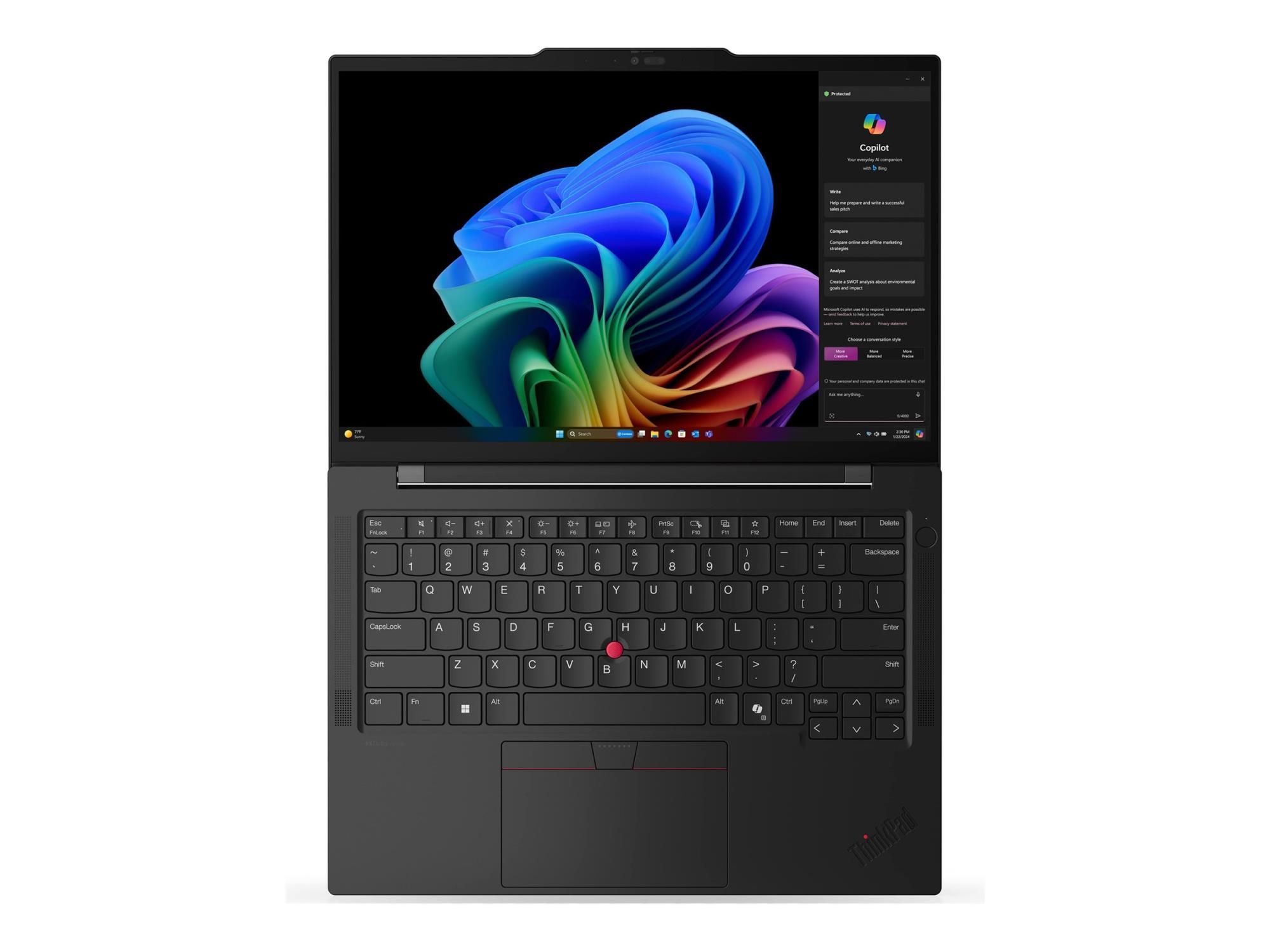 Lenovo ThinkPad T14s Gen 6 21TB - 180°-Scharnierdesign - AMD Ryzen AI 7 PRO 350 / 2 GHz - Win 11 Pro - Radeon 880M - 32 GB RAM - 1 TB SSD TCG Opal Encryption 2, NVMe, Performance - 35.6 cm (14")