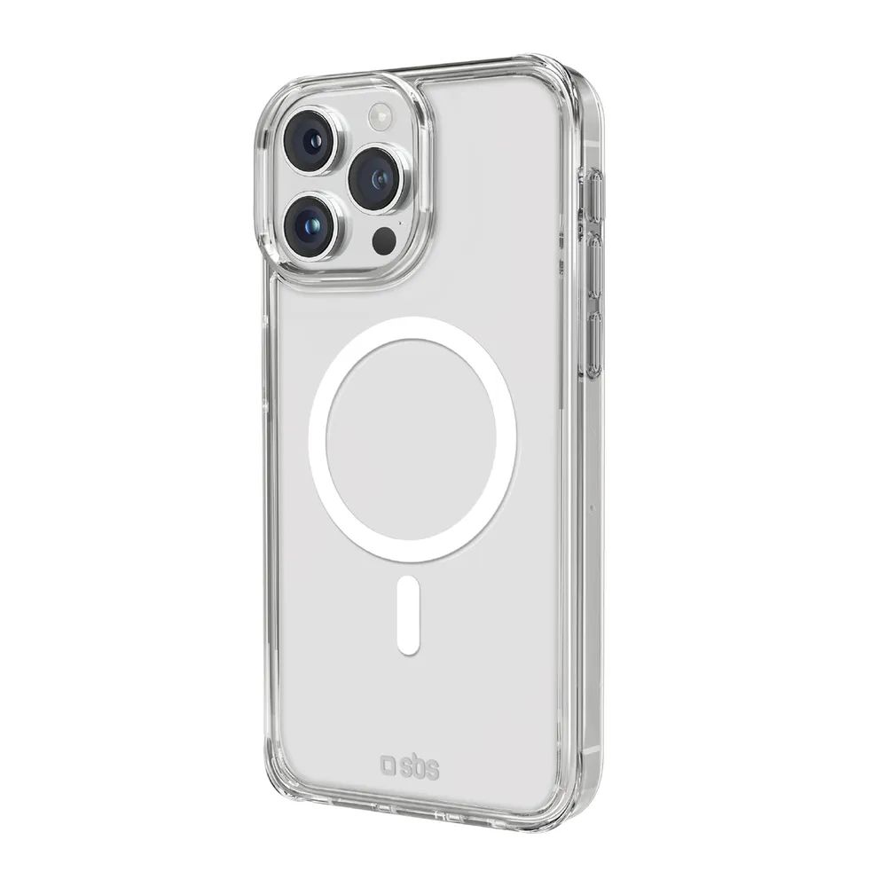 SBS LIGHT MAG MagSafe kompatibles Cover für iPhone 15 PRO MAX, transparent