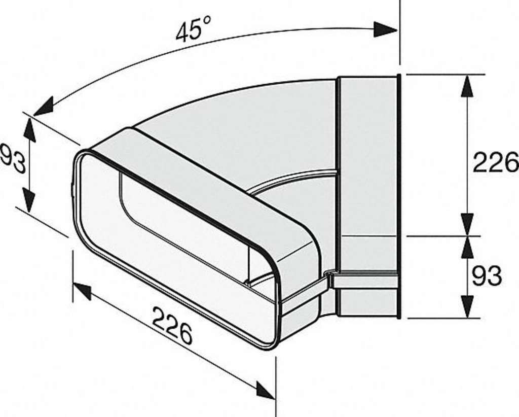 Miele DFK-BH 45 Flachkanalbogen