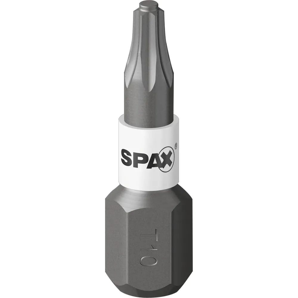 SPAX Bit-Einsatz T-Star 1/4sechskant T10/25 mm Zapfenführung, Inhalt 5 Stück