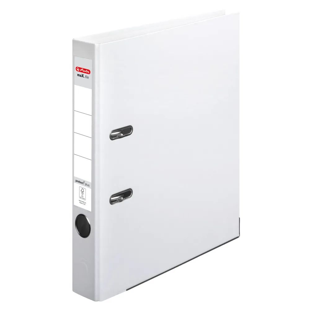 herlitz Ordner maX.file protect plus, A4, 5cm, weiß