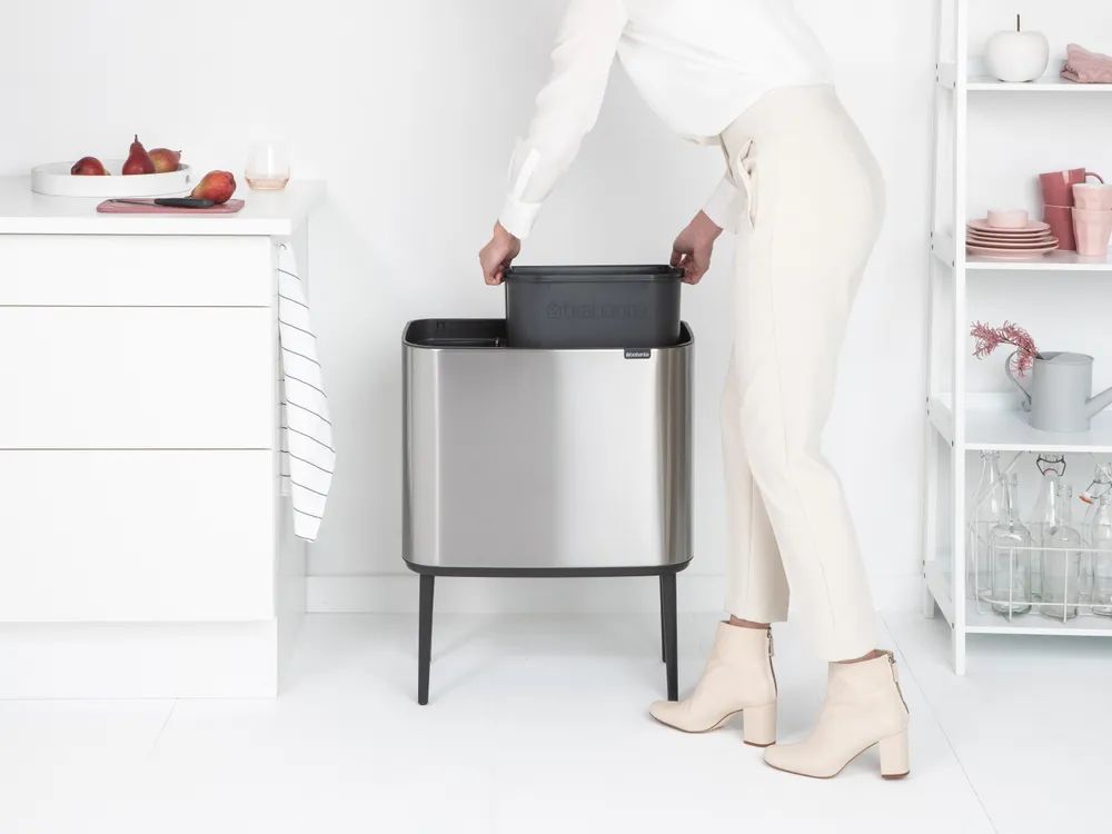 Brabantia Bo Touch Bin, 11 + 23L - Matt Steel Fingerprint Proof