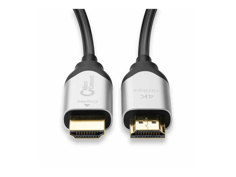 MicroConnect Premium - HDMI-Kabel mit Ethernet - HDMI männlich zu HDMI männlich - 10 m - Hybrid Kupfer/Kohlefaser - Schwarz - HAOC-Kabel (Hybrid Active Optical Cable)
