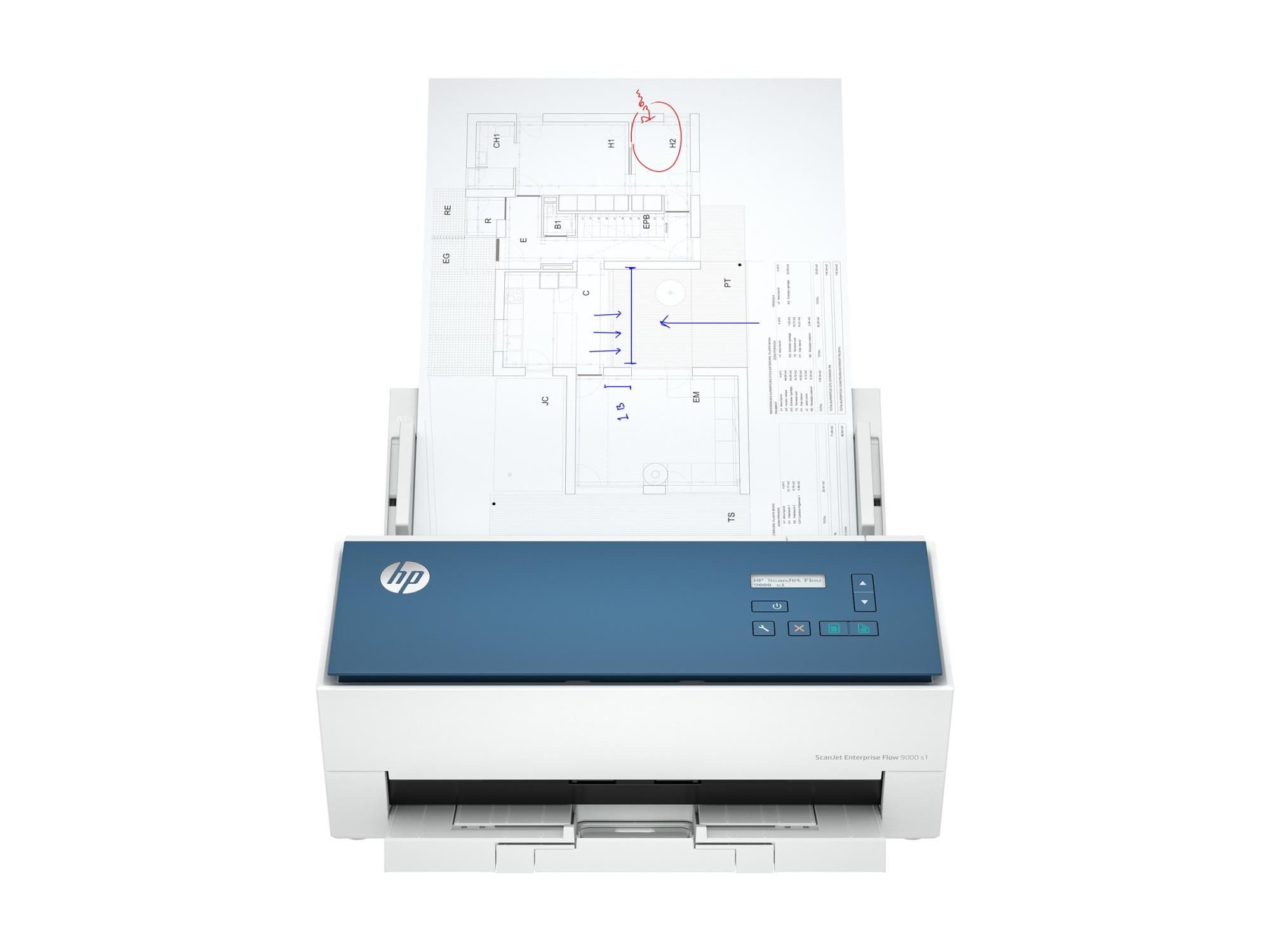 HP ScanJet Enterprise Flow 9000 s1 - Dokumentenscanner - CMOS / CIS - Duplex - A3/Ledger - 600 dpi x 600 dpi - bis zu 80 Seiten/Min. (einfarbig)