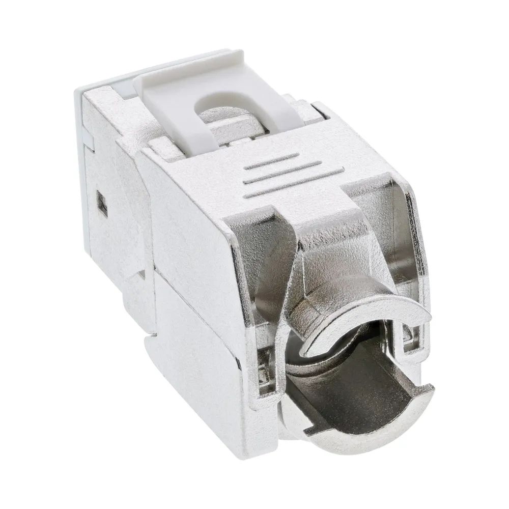 InLine Keystone RJ45 Buchse - geschirmt - Cat.6A - weiß 8er Pack