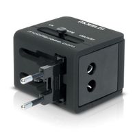 Mobilis Worldwide Travel Adapter - Netzteil - 500 mA - 2 Ausgabeanschlussstellen (USB)