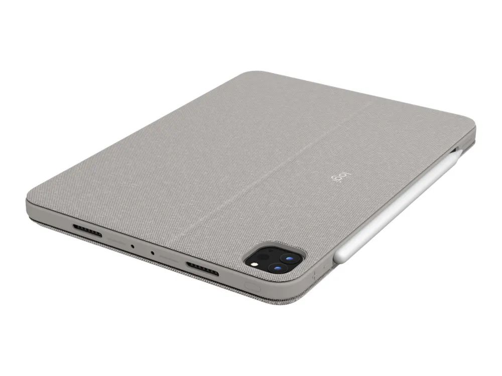 Logitech Combo Touch - Tastatur und Foliohülle - mit Trackpad - hintergrundbeleuchtet - Apple Smart connector - AZERTY - Französisch - Sand - für Apple 11-inch iPad Pro (1. Generation, 2. Generation, 3. Generation)